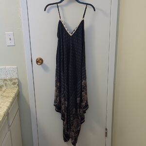 Elegant Navy and Cream Women's Dress